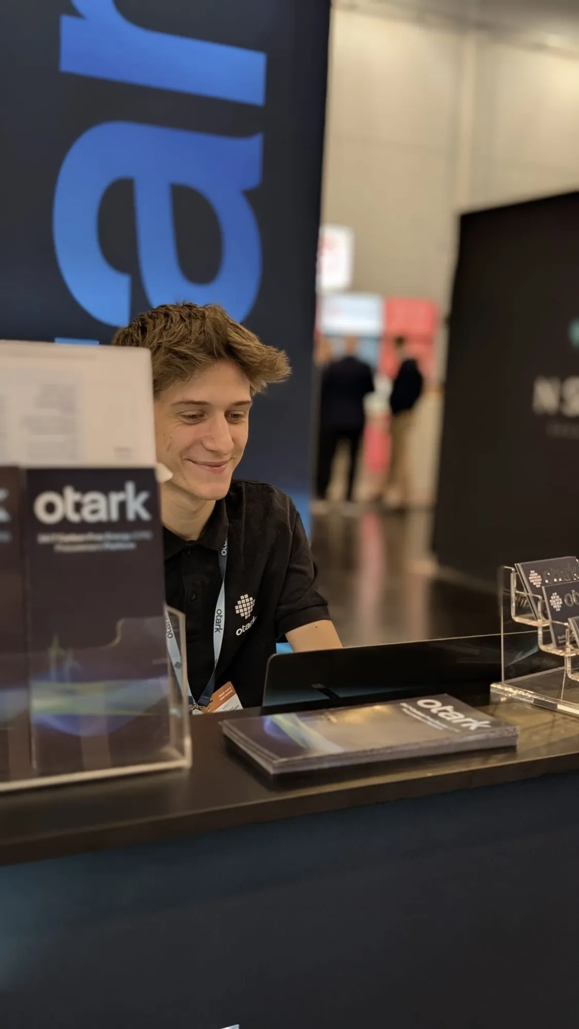 At the Otark trade-fair booth