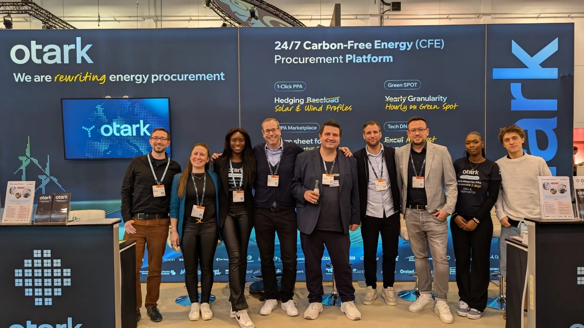 The Otark team together at the trade-fair booth